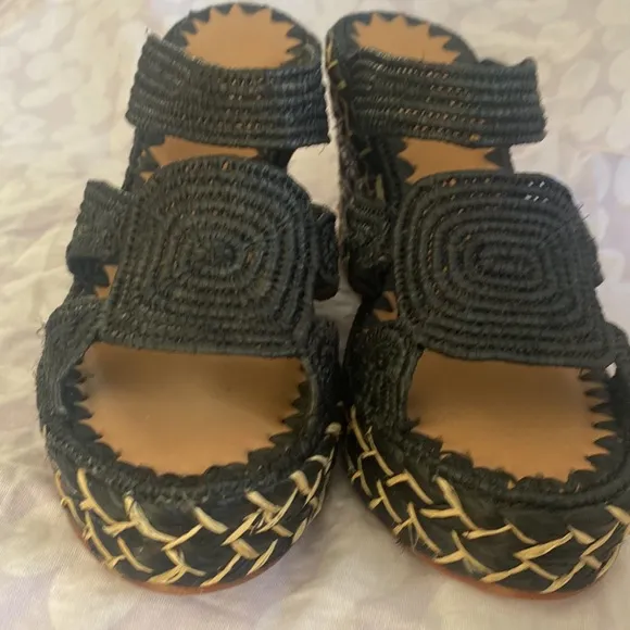 Carrie Forbes &quot;Cello&quot; raffia sandals Size 39/8.5