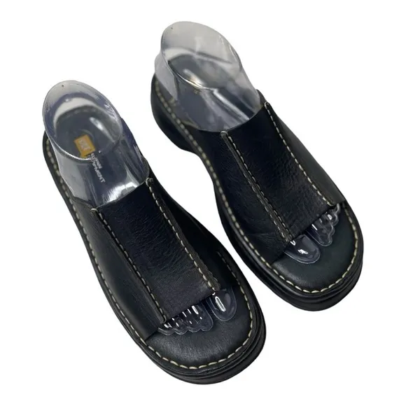 Caterpillar Urban Equipment Women’s Black Leather Chunky Sandals