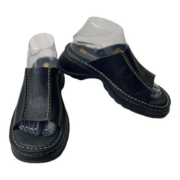 Caterpillar Urban Equipment Women’s Black Leather Chunky Sandals