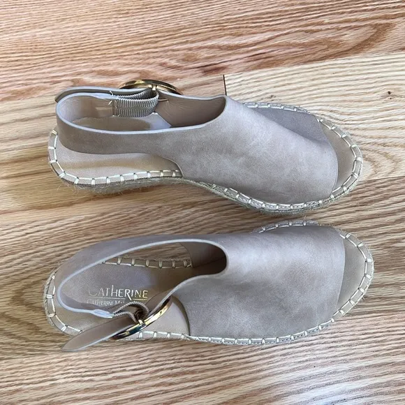 Catherine Melandrino women’s cirkly espadrille wedge sandals SZ 6.