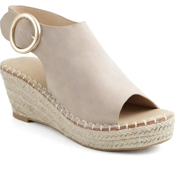 Catherine Melandrino women’s cirkly espadrille wedge sandals SZ 6.