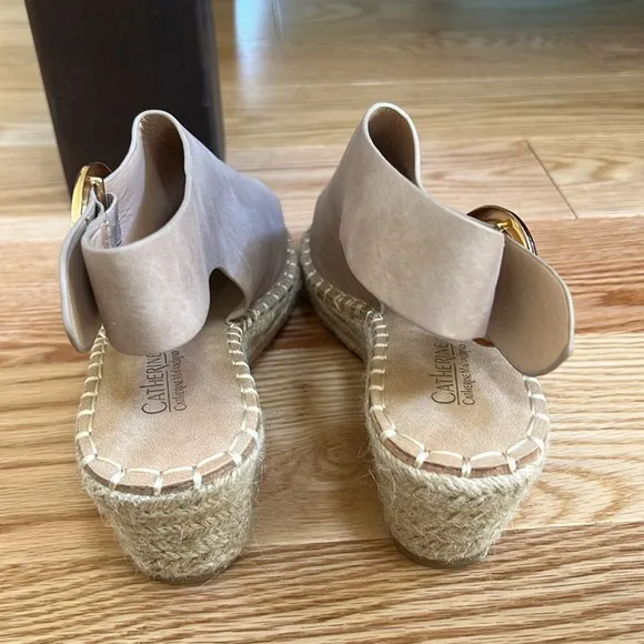 Catherine Melandrino women’s cirkly espadrille wedge sandals SZ 6.