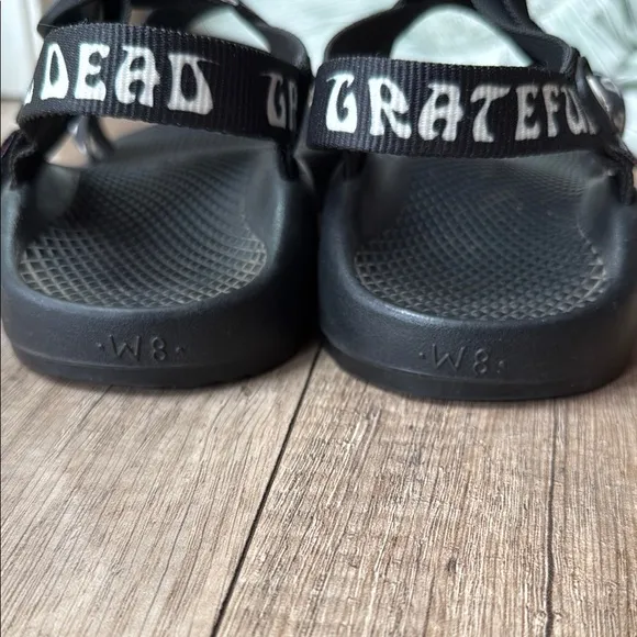 Chaco Black and White Grateful Dead Sz8
