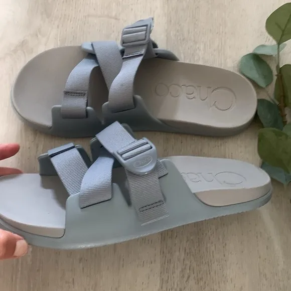 Chaco Chillo Blue/Silver gray Size 10 Women’s Sandals pool summer vacation