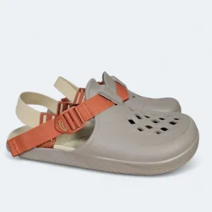 Chaco Chillos Clogs Men's Size 10 Beige and Orange Sandals Comfy Casual