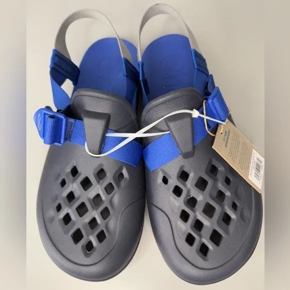 Chaco‎ Chillos Clogs Men's Size 13 Black Navy Blue Sandals Adjustable NWT