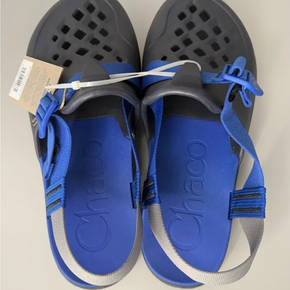 Chaco‎ Chillos Clogs Men's Size 13 Black Navy Blue Sandals Adjustable NWT