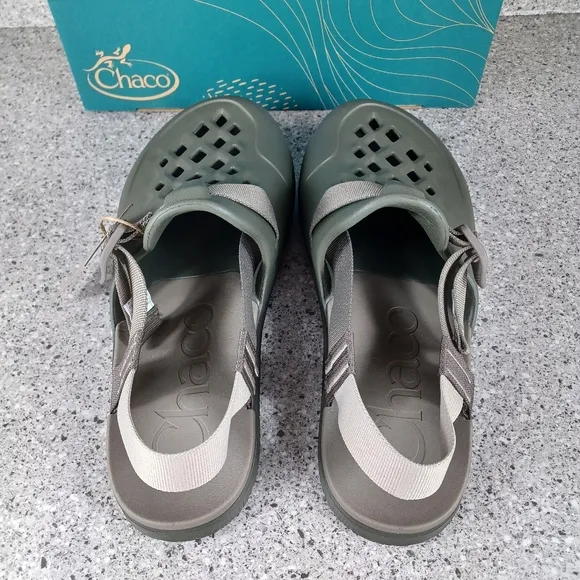 Chaco Chillos Clogs Olive Green Slip On Comfort Outdoors Sandals Men's Shoes