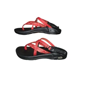 Chaco Hipthong EcoTread Red/Black Sandals Women's 10