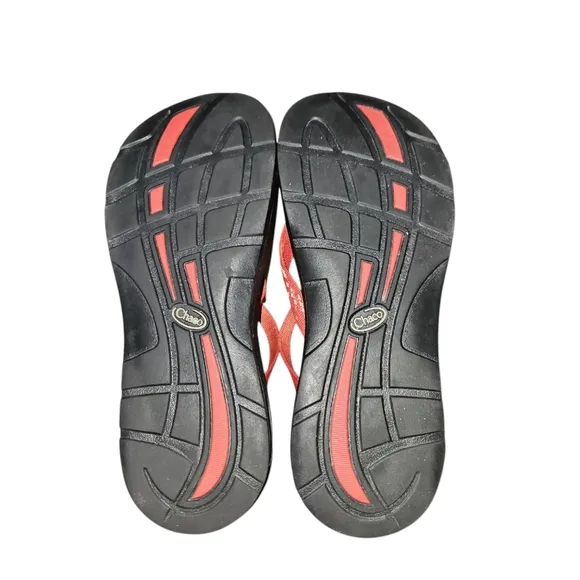 Chaco Hipthong EcoTread Red/Black Sandals Women's 10