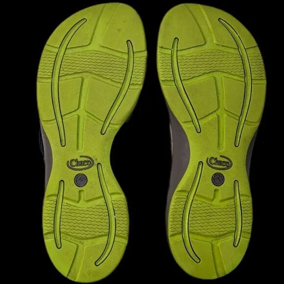 Chaco Lime Olive Green Thong Style Flip Flop Sandals size 9.5 10