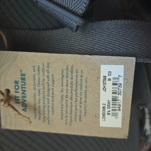 Chaco Men's Lowdown 2 Sandals Size 13 Grey NWT $100