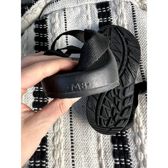 Chaco Men's Z/2 Adjustable Strap Classic Sandals Solid Black Size 8 NWOB Hiking