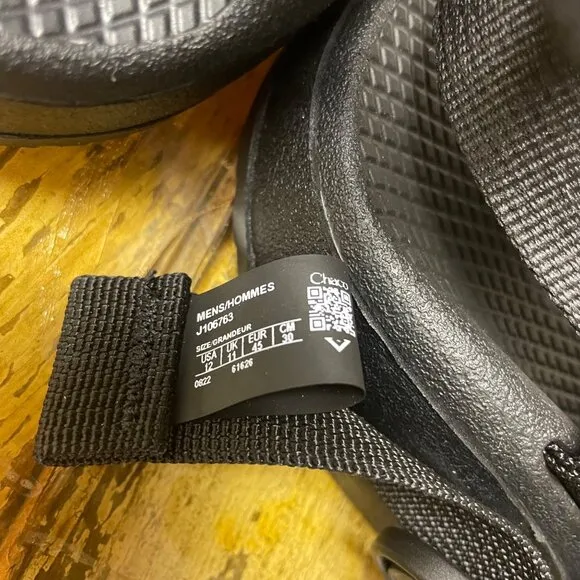 Chaco Men's ZCloud Sandals Black  J106763  Sz 12