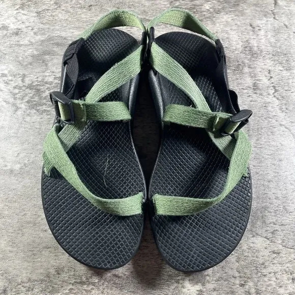 Chaco Womens Z/1 Classic Sandals Size 10 Green Adjustable Straps Vibram Sole Dur