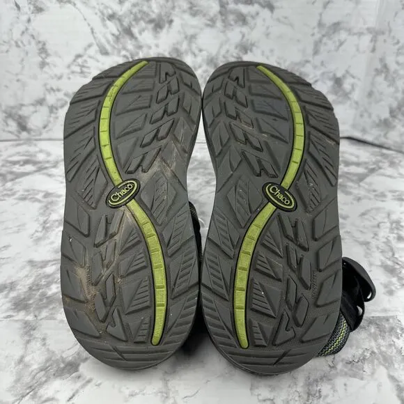 Chaco Z/2 Classic Sport Sandals Size 10 Spit Black Green Adjustable Hiking Water