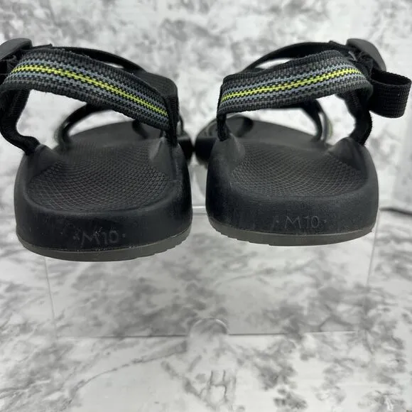 Chaco Z/2 Classic Sport Sandals Size 10 Spit Black Green Adjustable Hiking Water
