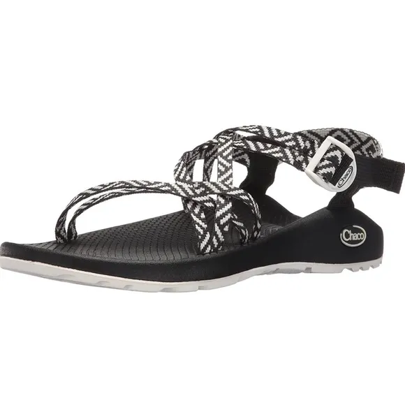 Chaco ZX1 Classic Black White Origami Sandals size 10