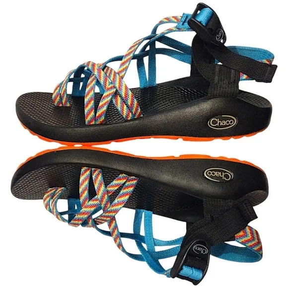 Chaco ZX/2 Classic 'Fiesta' Sandal, Size 8, Black &amp; Multicolored, LIKE NEW!