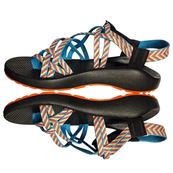 Chaco ZX/2 Classic 'Fiesta' Sandal, Size 8, Black &amp; Multicolored, LIKE NEW!