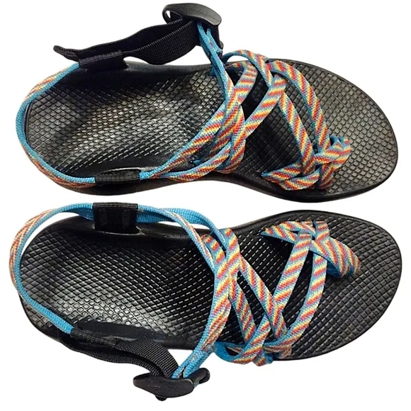 Chaco ZX/2 Classic 'Fiesta' Sandal, Size 8, Black &amp; Multicolored, LIKE NEW!