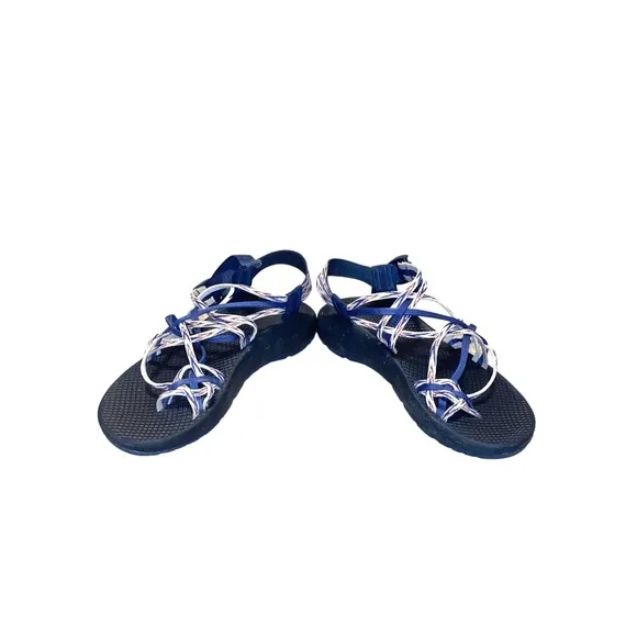 Chaco Zx3 Blue/White Strappy Outdoor Hiking Sport Sandals