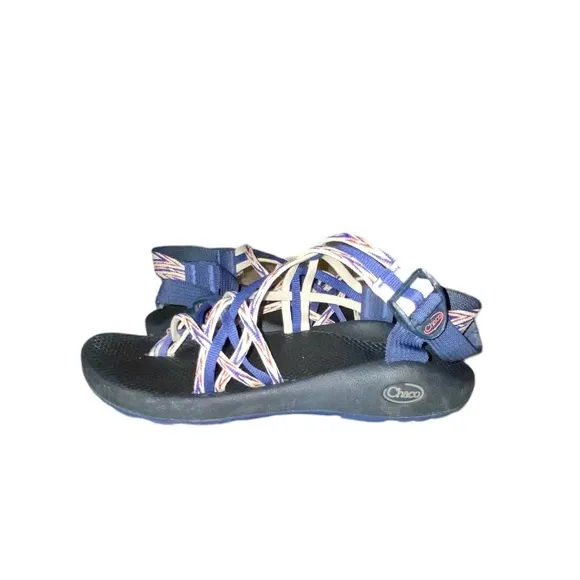 Chaco Zx3 Blue/White Strappy Outdoor Hiking Sport Sandals