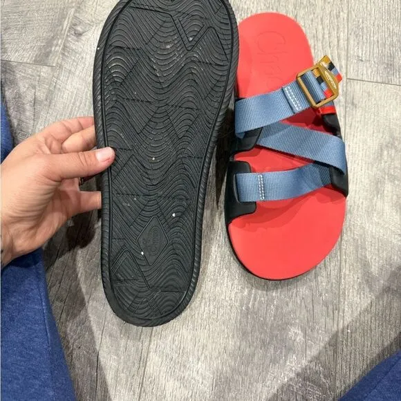 Chaco Red and Blue Sandals
