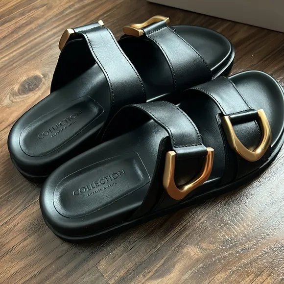 Charles and Keith Leather Sandals Size 10