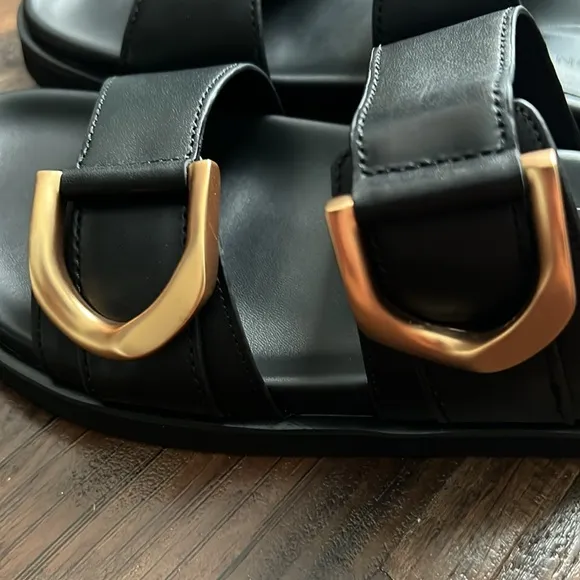 Charles and Keith Leather Sandals Size 10