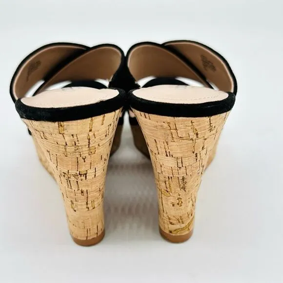 Charles by Charles David Latrice Black Wedge Sandals
