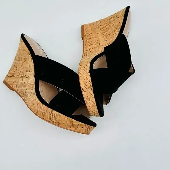 Charles by Charles David Latrice Black Wedge Sandals