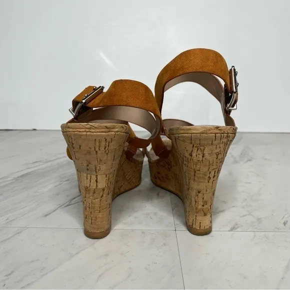 Charles David Cork Wedge Heel Sandal 6M