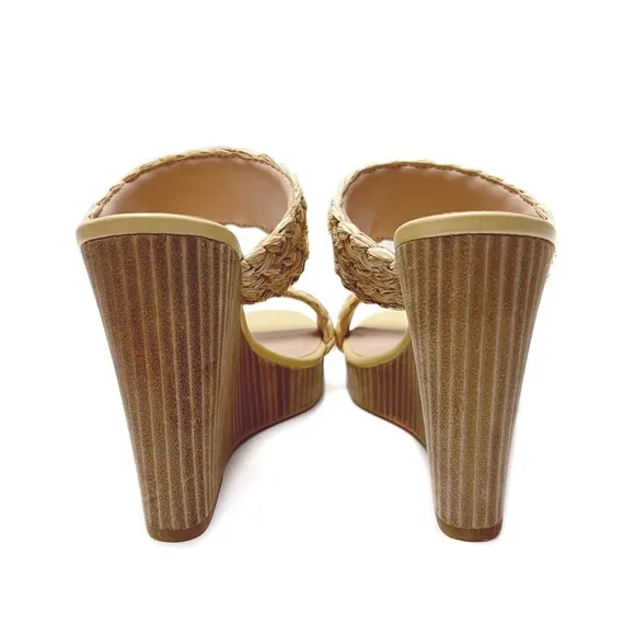 Charles David Tifa Raffia Wedge Natural Size 9.5