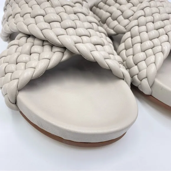 Charles David Womens 6 Defend Chunky Woven Braided Flats Sandals Slides Shoes