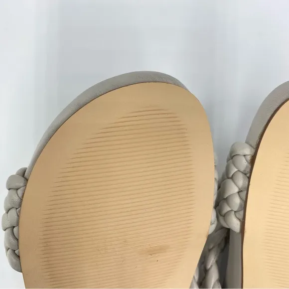 Charles David Womens 6 Defend Chunky Woven Braided Flats Sandals Slides Shoes