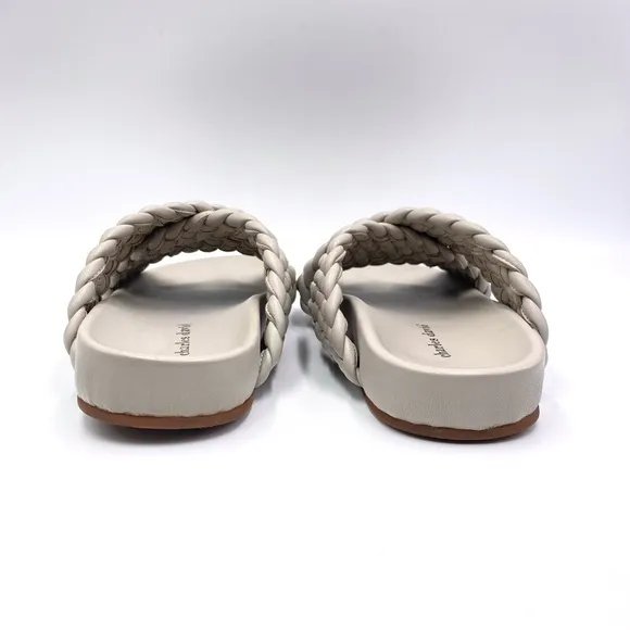Charles David Womens 6 Defend Chunky Woven Braided Flats Sandals Slides Shoes