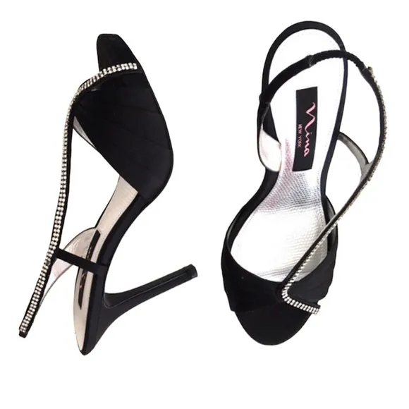 Chic Crystal Nina Evening Heels