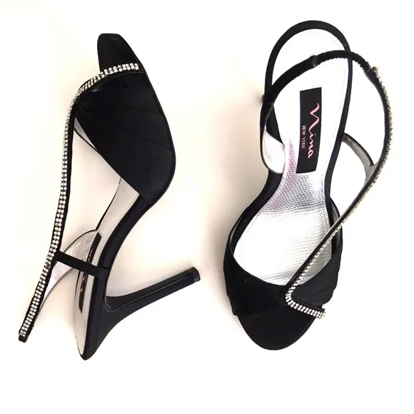 Chic Crystal Nina Evening Heels