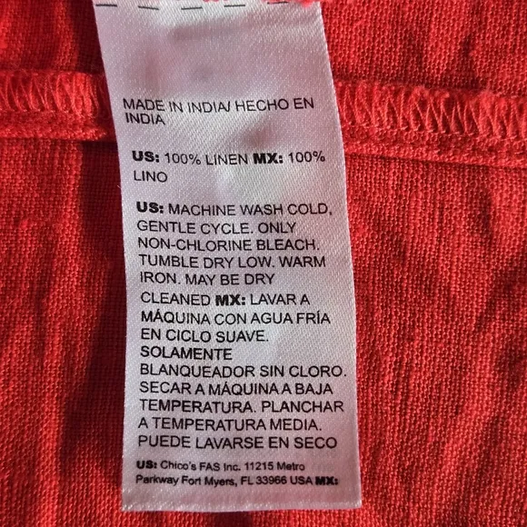 Chico's Linen Roll Tab Dolman Midi Dress Women's 20 Quiet Luxury Coastal Grandma