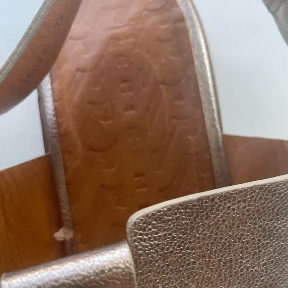 Chie Mihara Sandals, Gold Color, Size 37, Dress Up Or Go Casual.