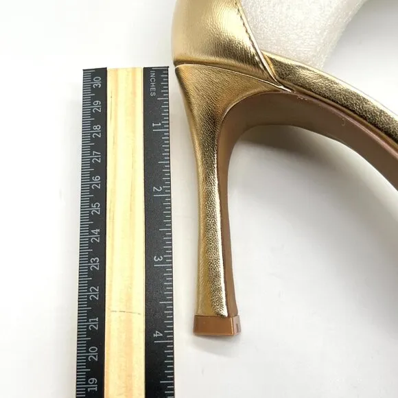 Chinese Laundry Womens 9.5M Jasmine Metallic Gold Heels Dress Sandals Shoes