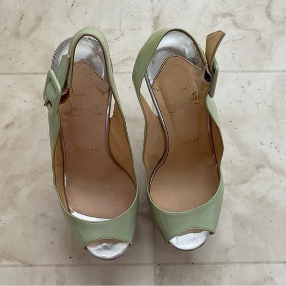 Christian Louboutin Patent Leather Scarpe 140 Platform Sandals Heels Size 6/36