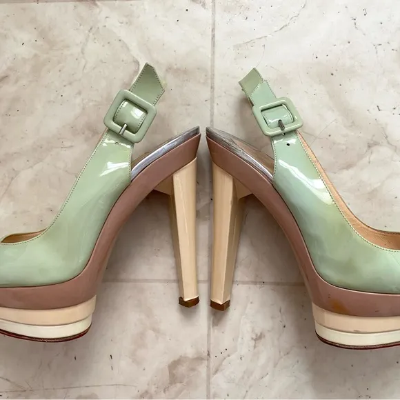 Christian Louboutin Patent Leather Scarpe 140 Platform Sandals Heels Size 6/36