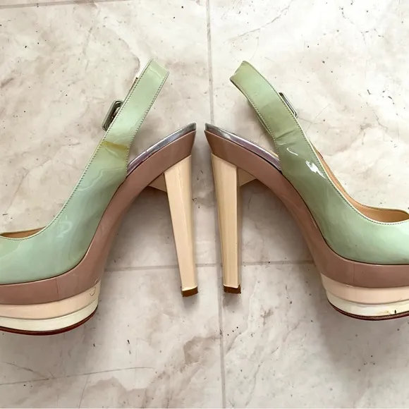 Christian Louboutin Patent Leather Scarpe 140 Platform Sandals Heels Size 6/36
