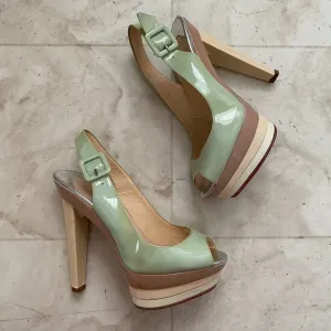 Christian Louboutin Patent Leather Scarpe 140 Platform Sandals Heels Size 6/36