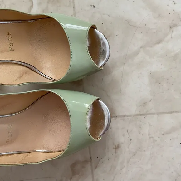 Christian Louboutin Patent Leather Scarpe 140 Platform Sandals Heels Size 6/36