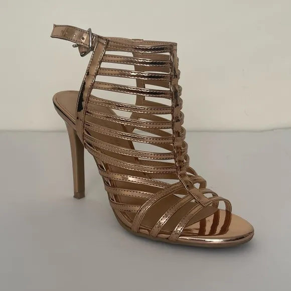 Christian Siriano Women’s Gladiator Sandals Stiletto Heels Rose Gold Size 5
