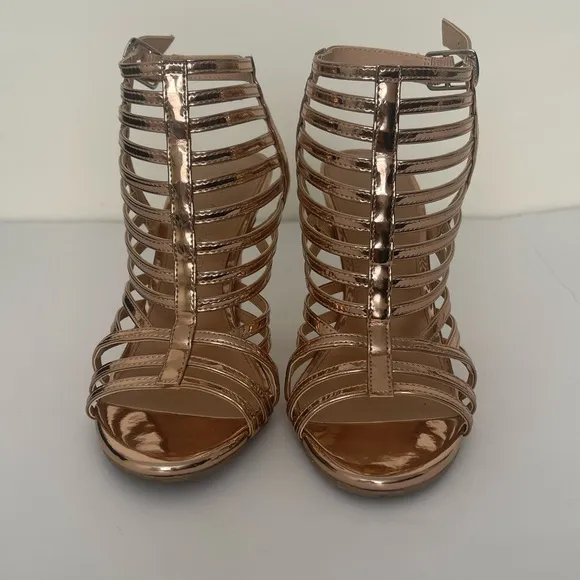 Christian Siriano Women’s Gladiator Sandals Stiletto Heels Rose Gold Size 5