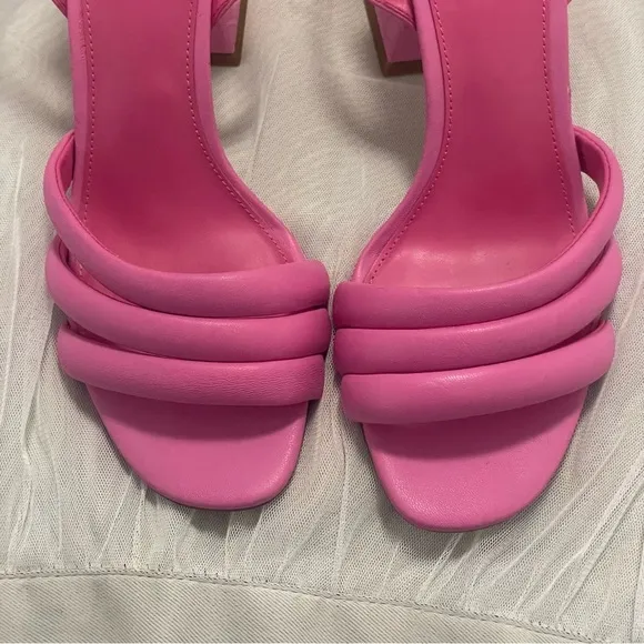 CIRCUS SAM EDELMAN BOBBIE BARBIE PINK CRUSH ANKLE STRAP SANDALS NWT SZ 8